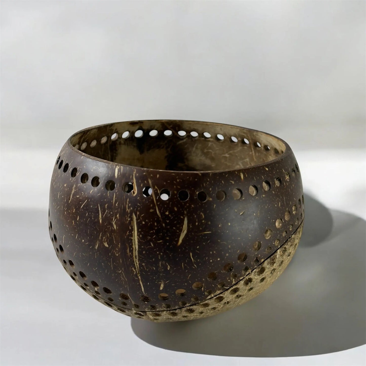 Artisanal Coconut Shell Candle Holder | Exotic Tealight Lantern CocoEco