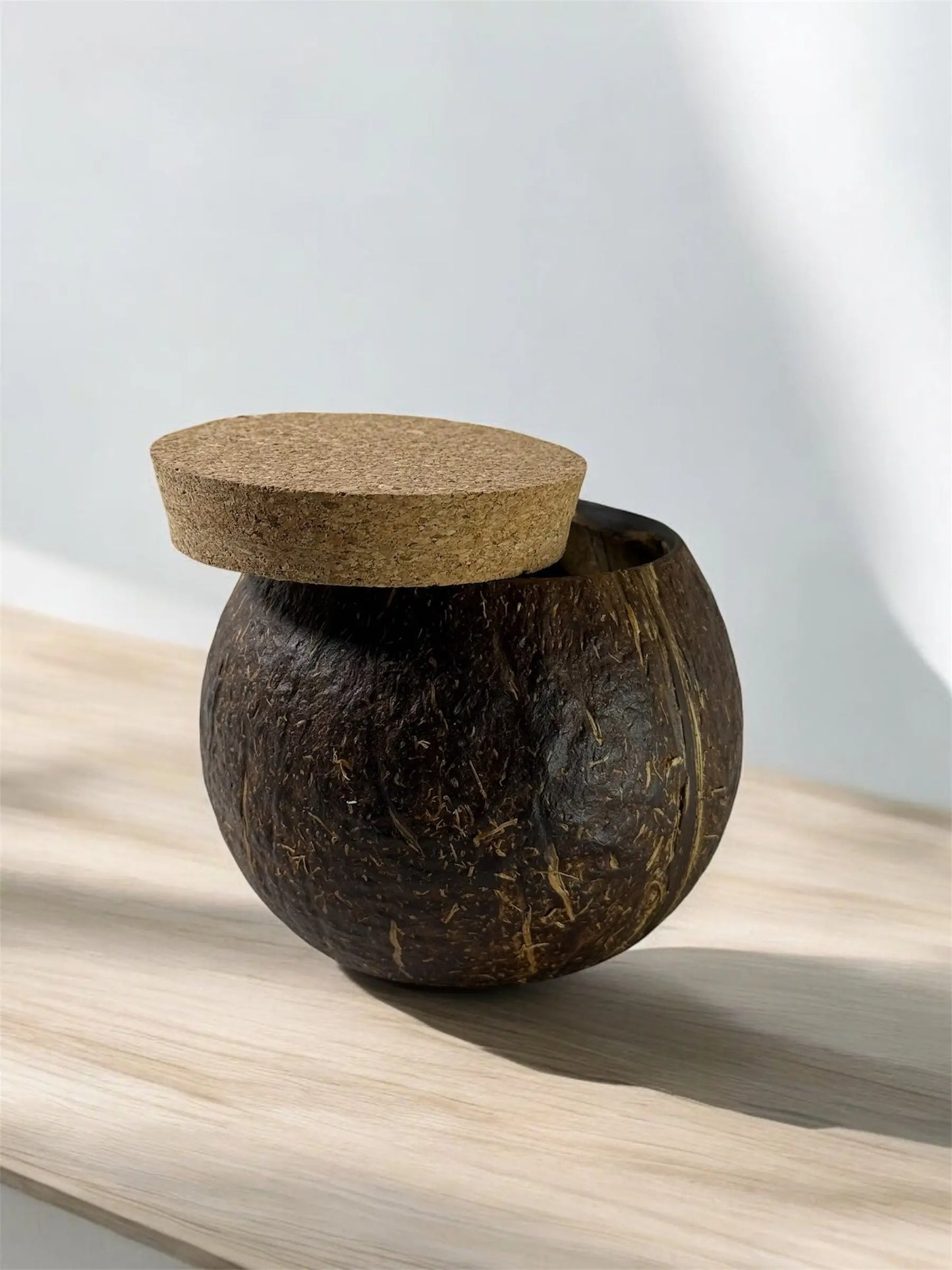 Artisanal Coconut Shell Tight Storage Container with Lid CocoEco