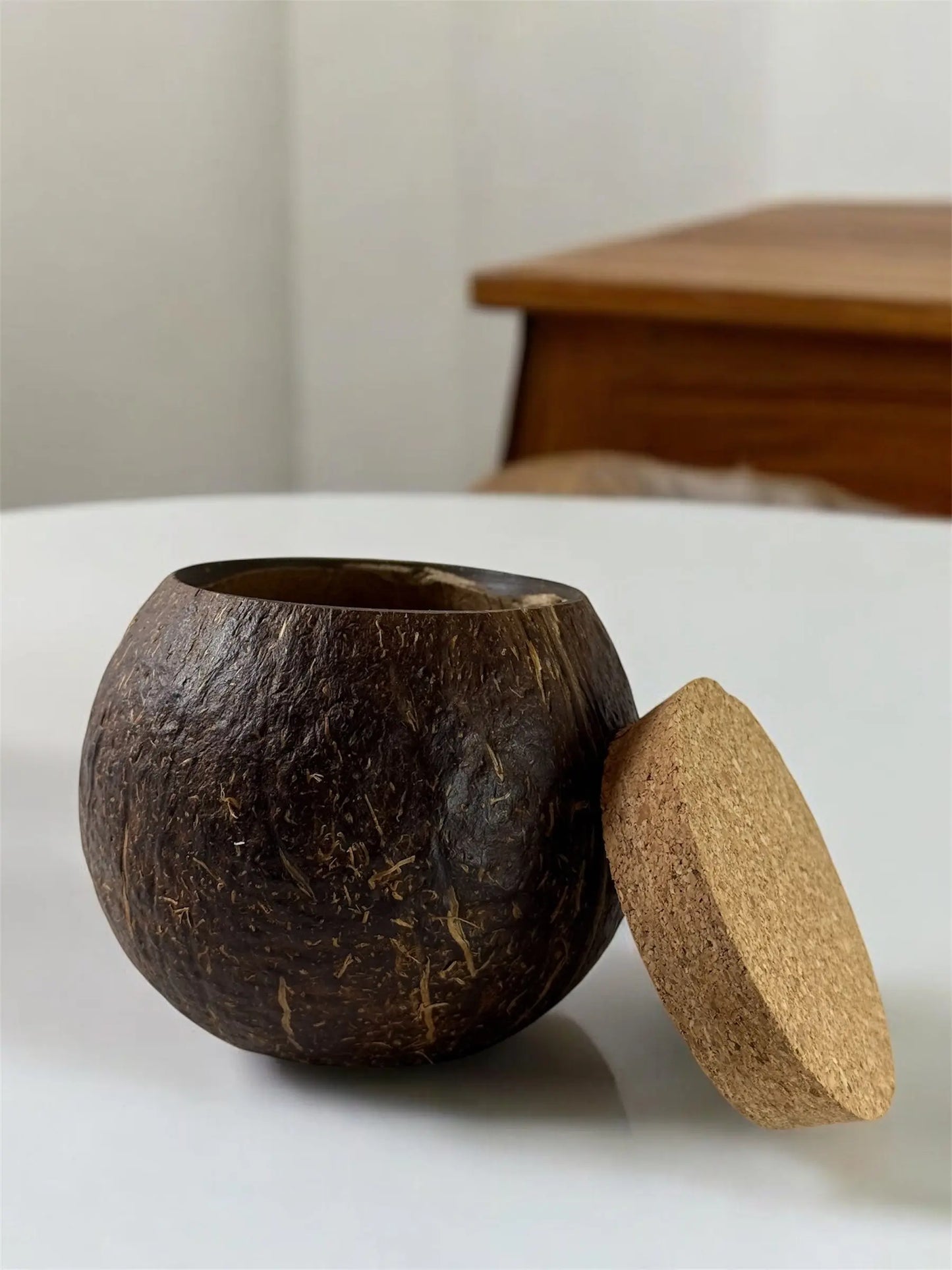 Artisanal Coconut Shell Tight Storage Container with Lid CocoEco