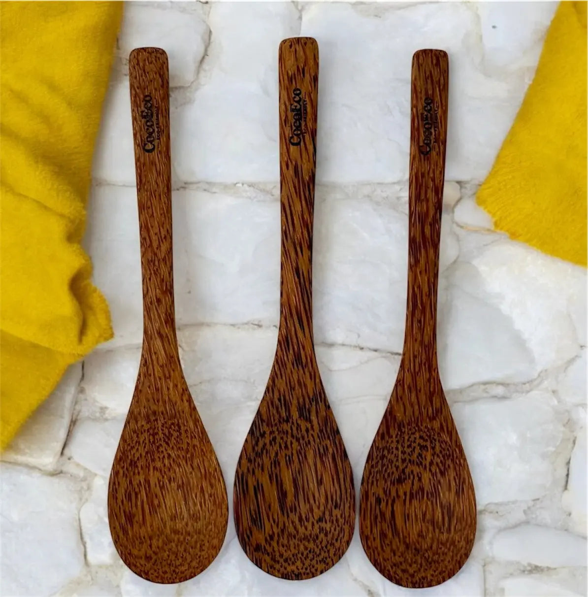 Artisanal Wooden Coconut Spoons – Eco-Friendly, Sustainable Utensils (Pack of 2) CocoEco