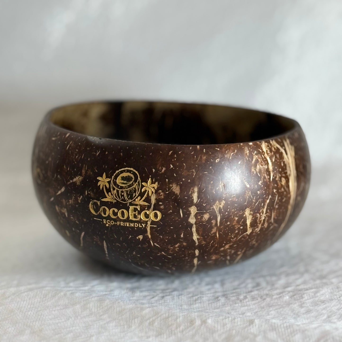 Artisanal Jumbo Coconut Bowl Set with Spoon & Fork - 900ml CocoEco