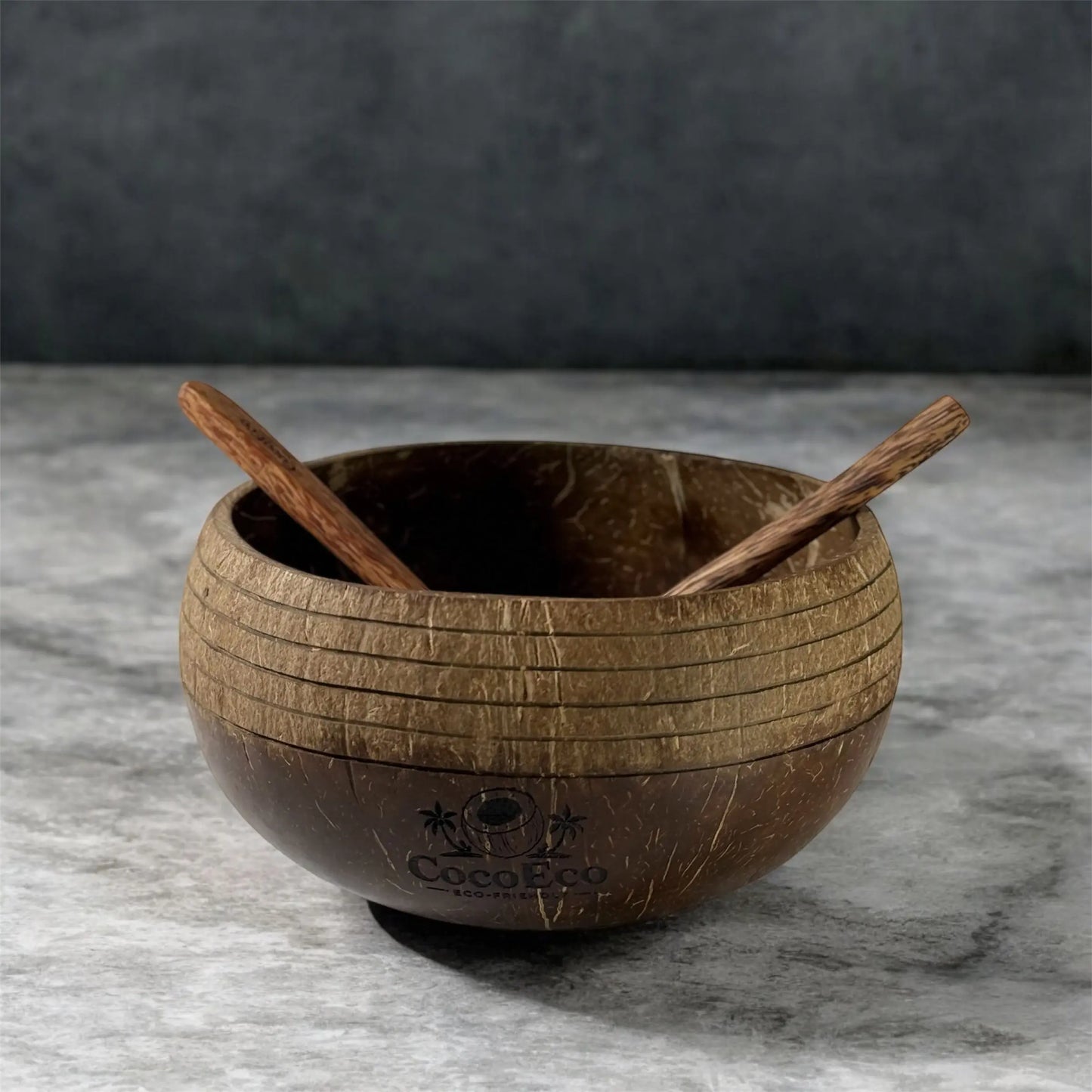 Artisanal Ring Jumbo Coconut Bowl with Spoon | 900ml CocoEco