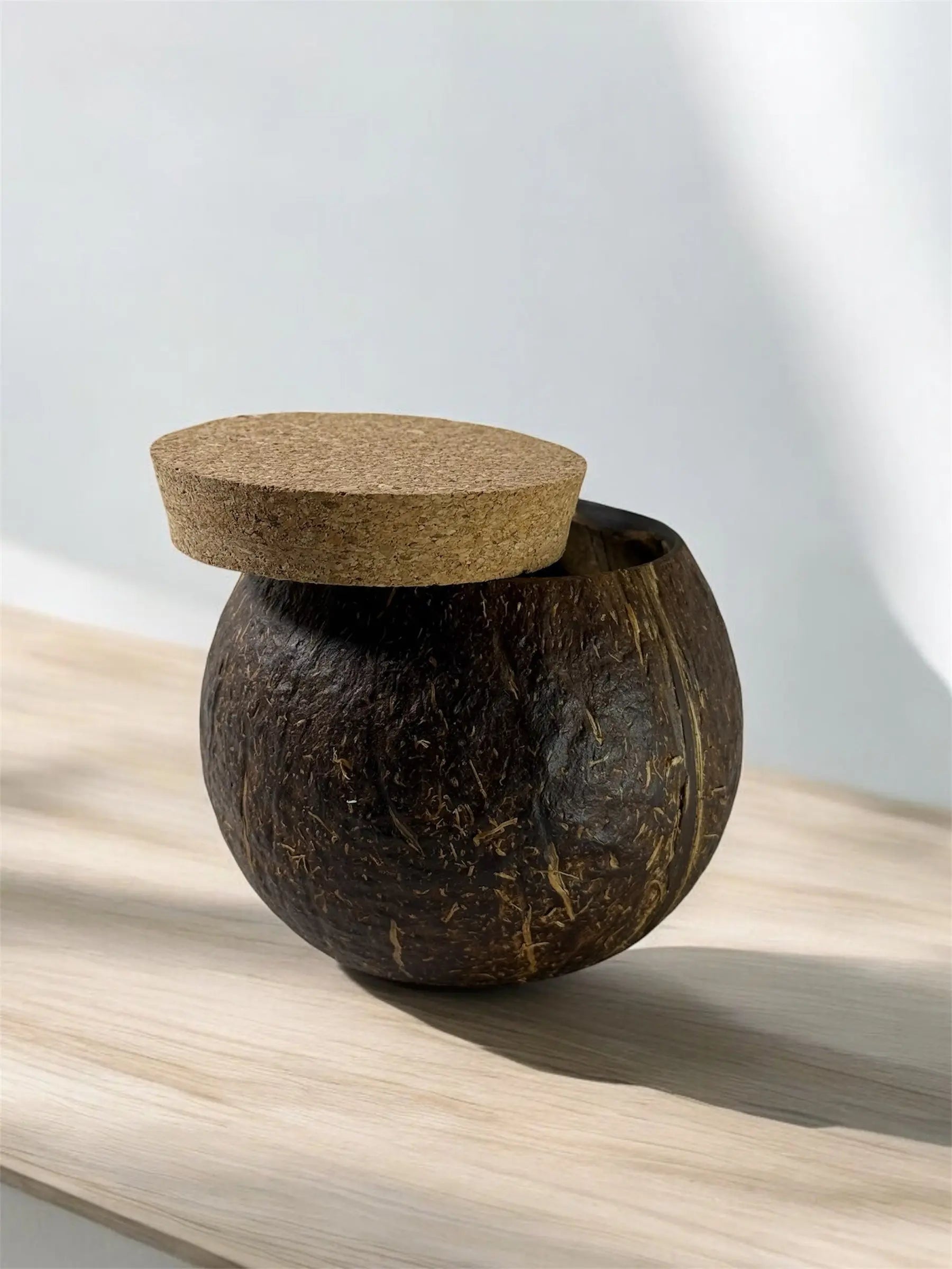 Artisanal Coconut Shell Tight Storage Container with Lid CocoEco
